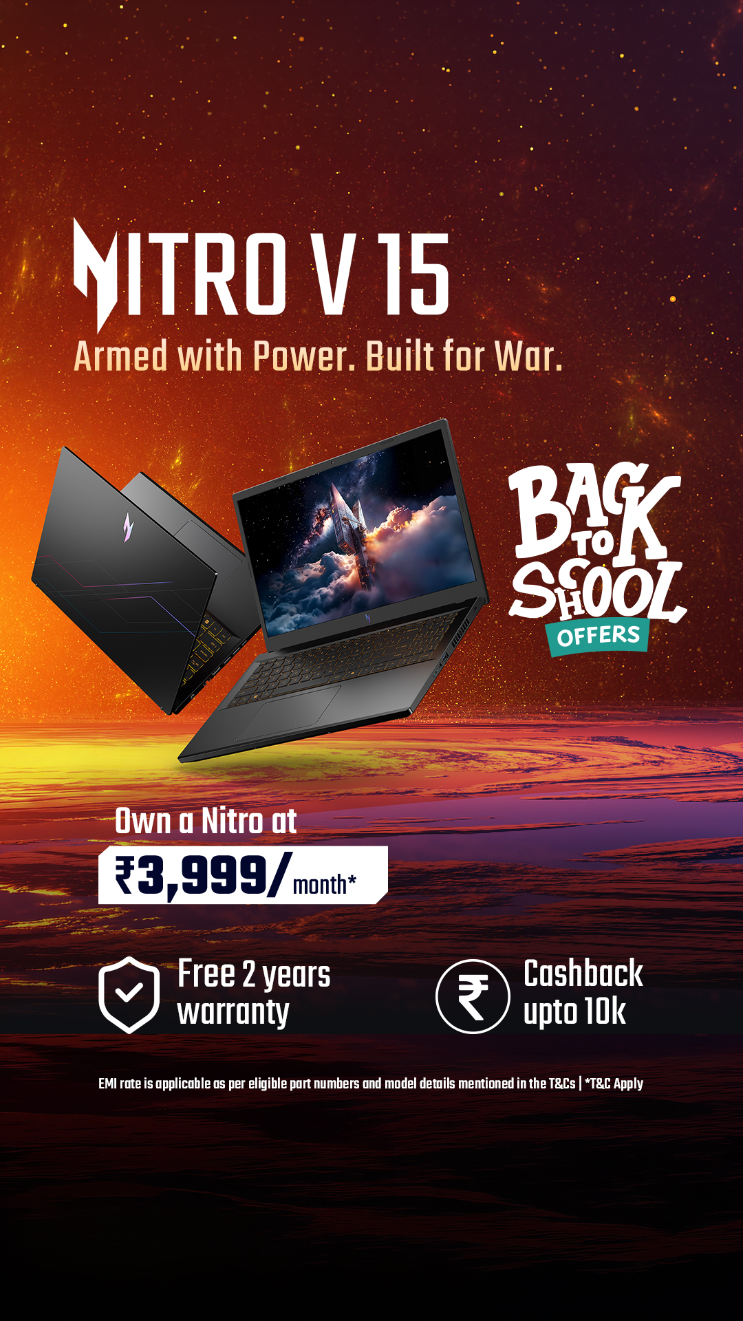Technology Facebook ad example 12: Big Performance. Small Monthly EMI