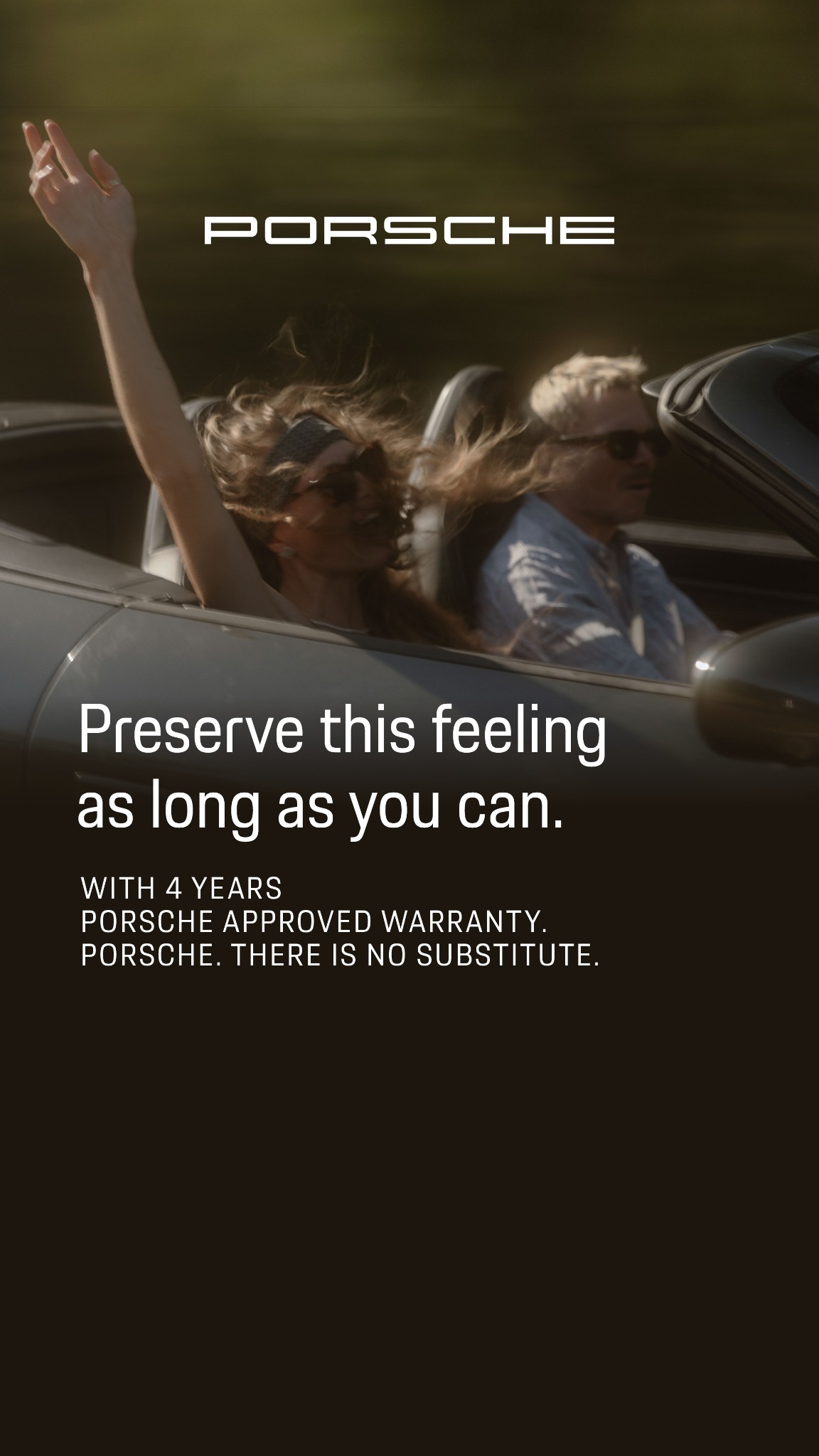 Automotive Facebook ad example 21: Porsche Approved Warranty