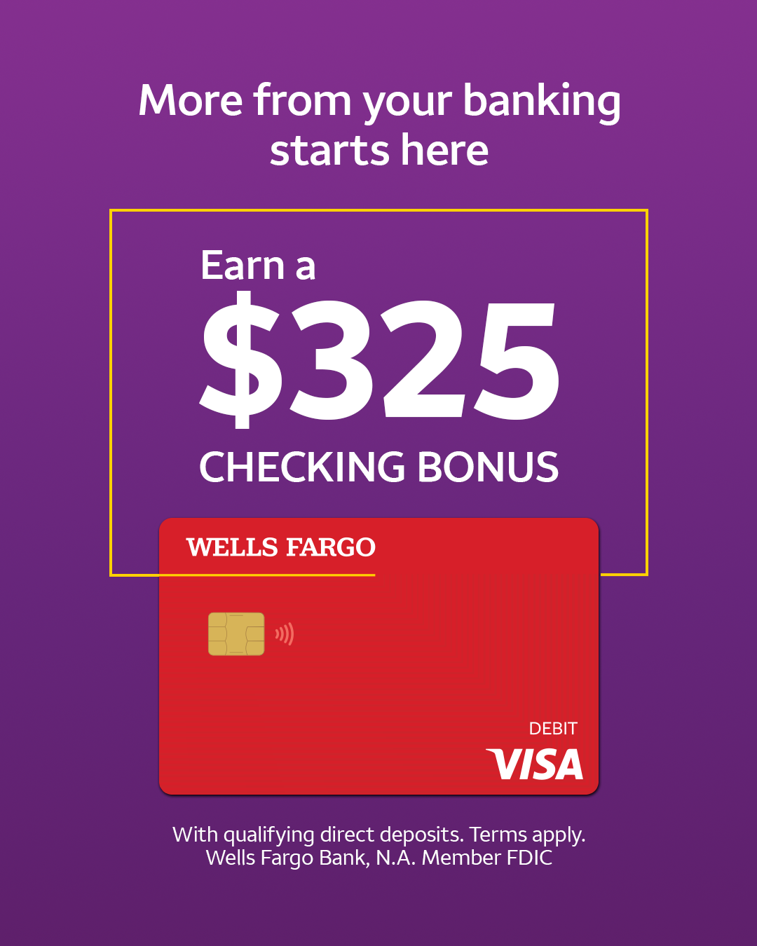 Finance Facebook ad example 46: Wells Fargo