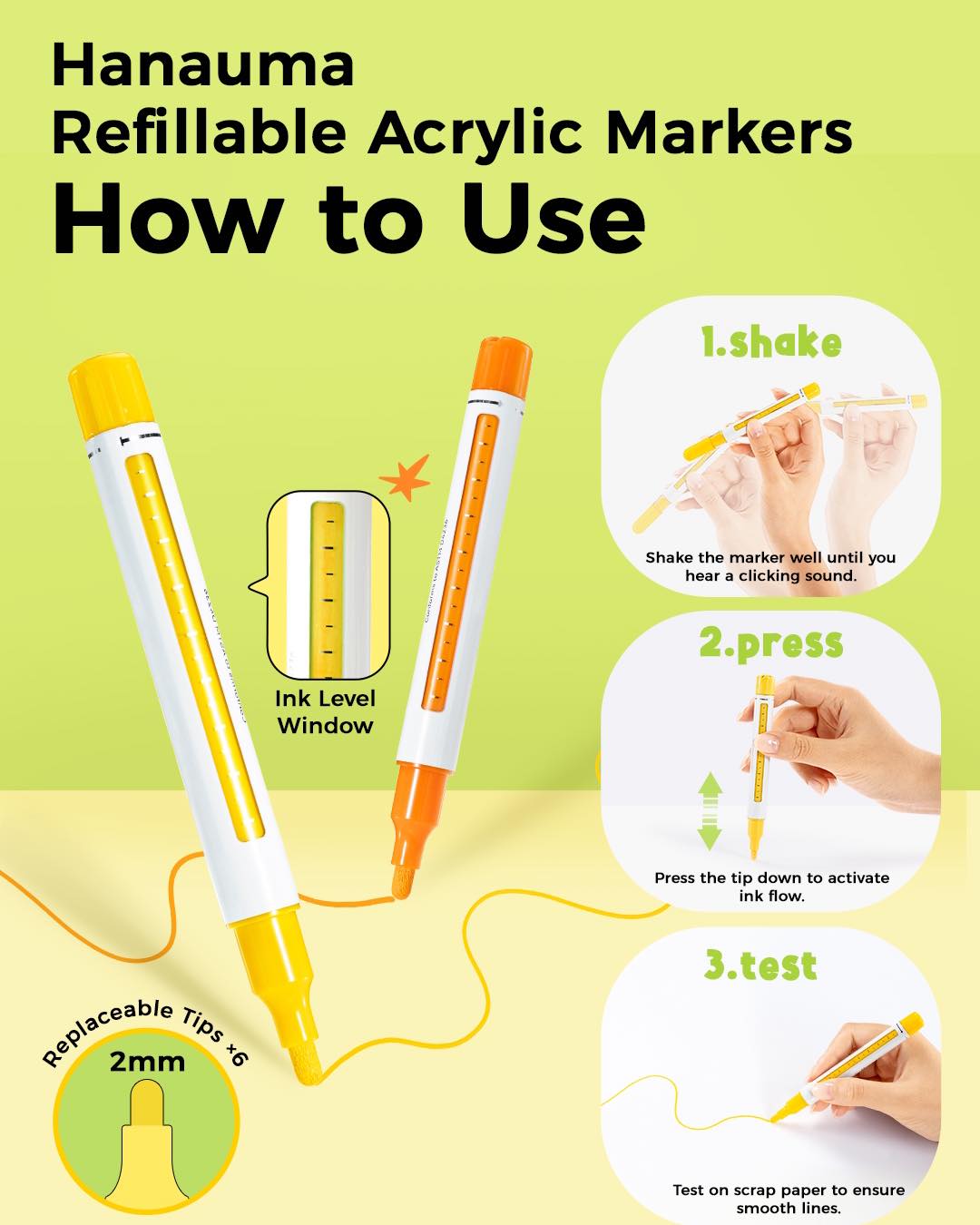 Art & Design Facebook ad example 49: Deal: Ohuhu Acrylic Paint Markers Refillable 36 Colors Acrylic Markers High Opacity Paint Markers Waterproof Lightfast for Rock Painting Easter Eggs 3D Prints Wood Glass Ceramic Canvas - Hanauma