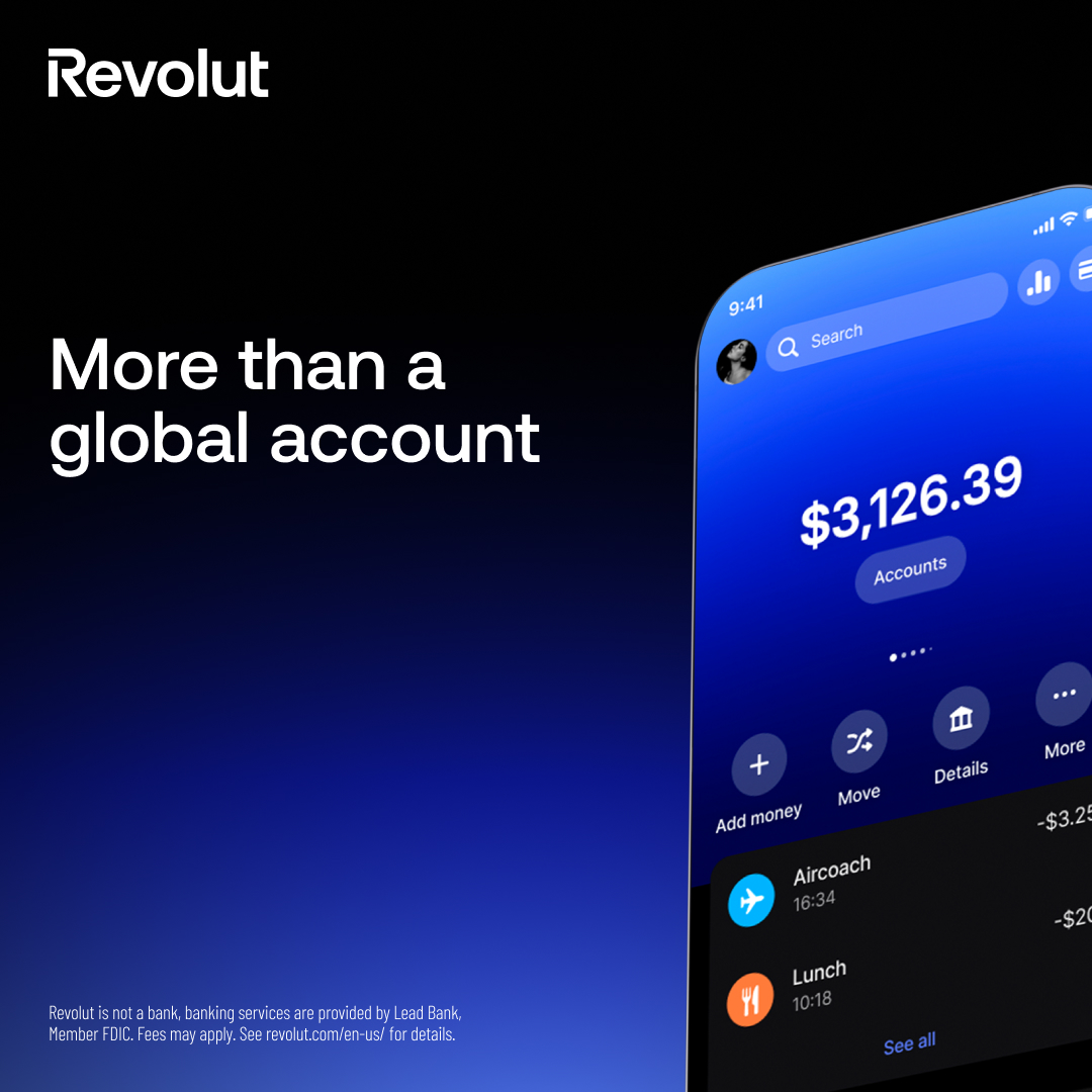 Finance Facebook ad example 4: More than a global account