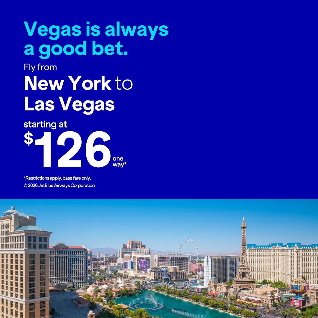 Travel Facebook ad example 5: Fly to Las Vegas.
