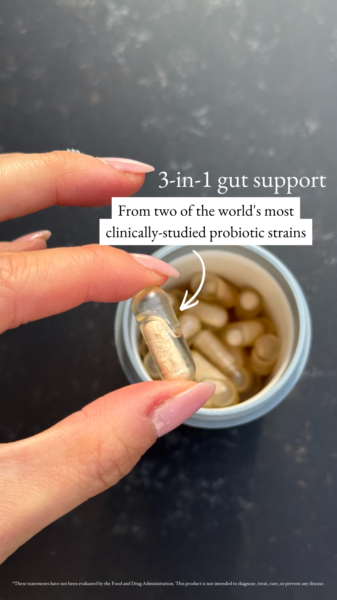 Supplements Facebook ad example 49: The Daily Gut Support We Actually Stick With