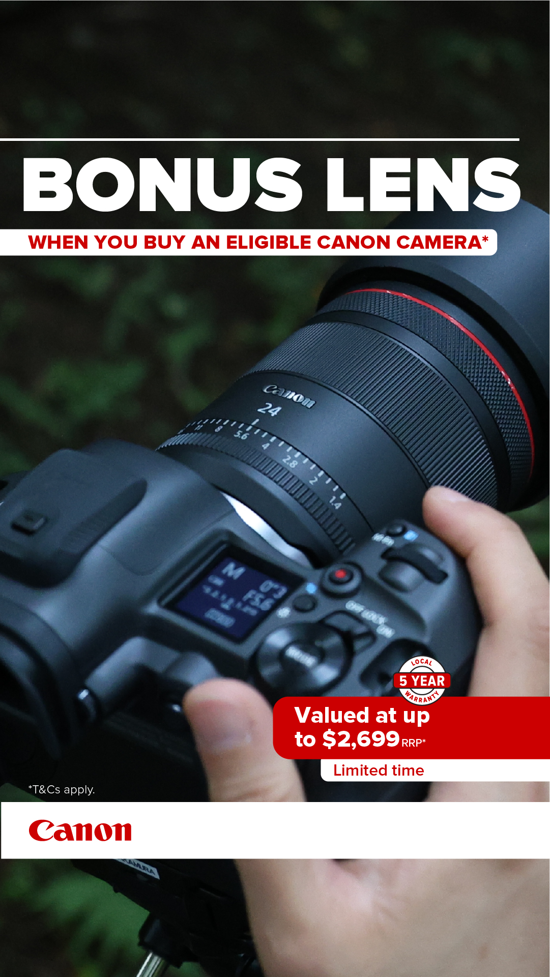 Photography Facebook ad example 15: LIMITED TIME Bonus Lens