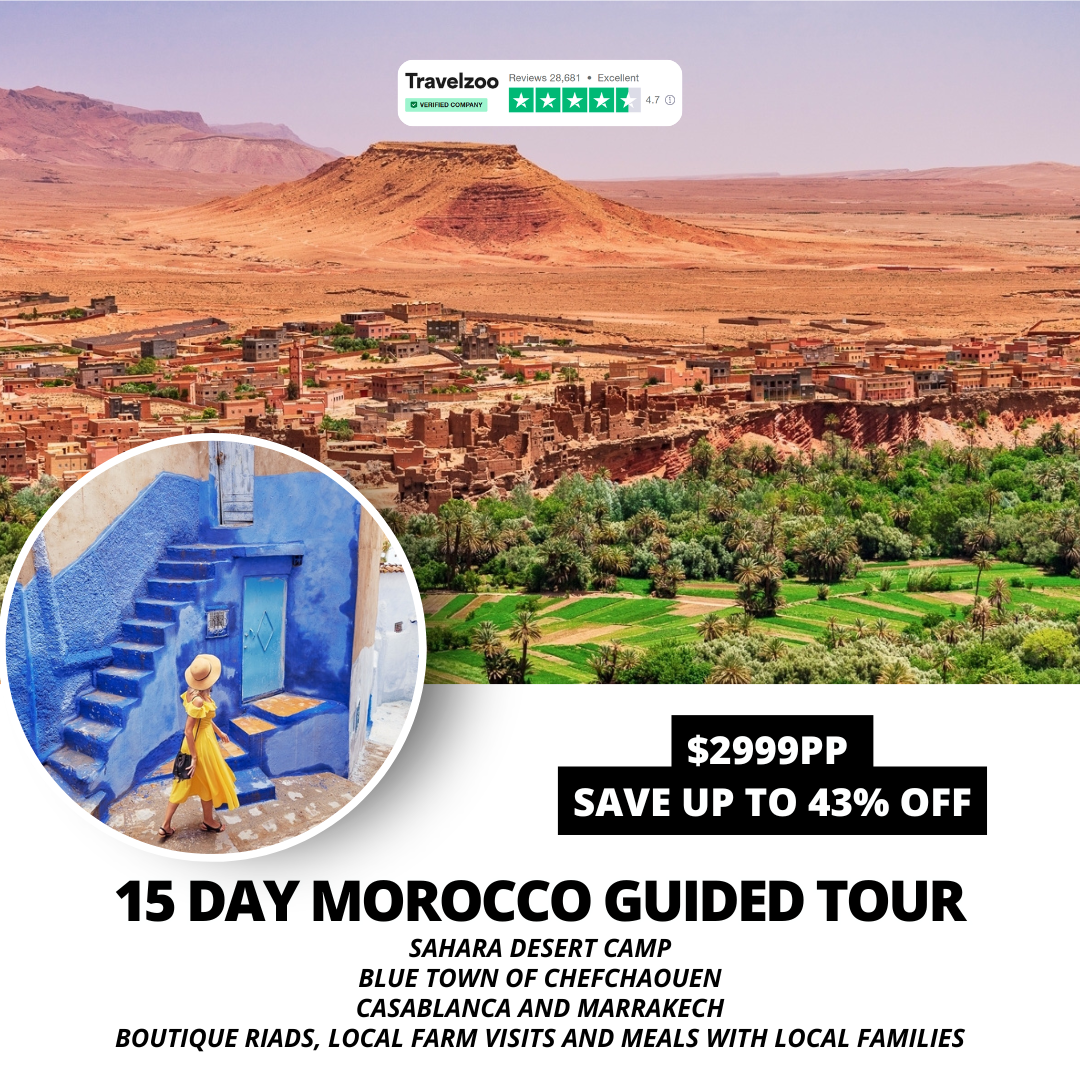 Travel Facebook ad example 1: Morocco Adventure $2999pp 🏜️
