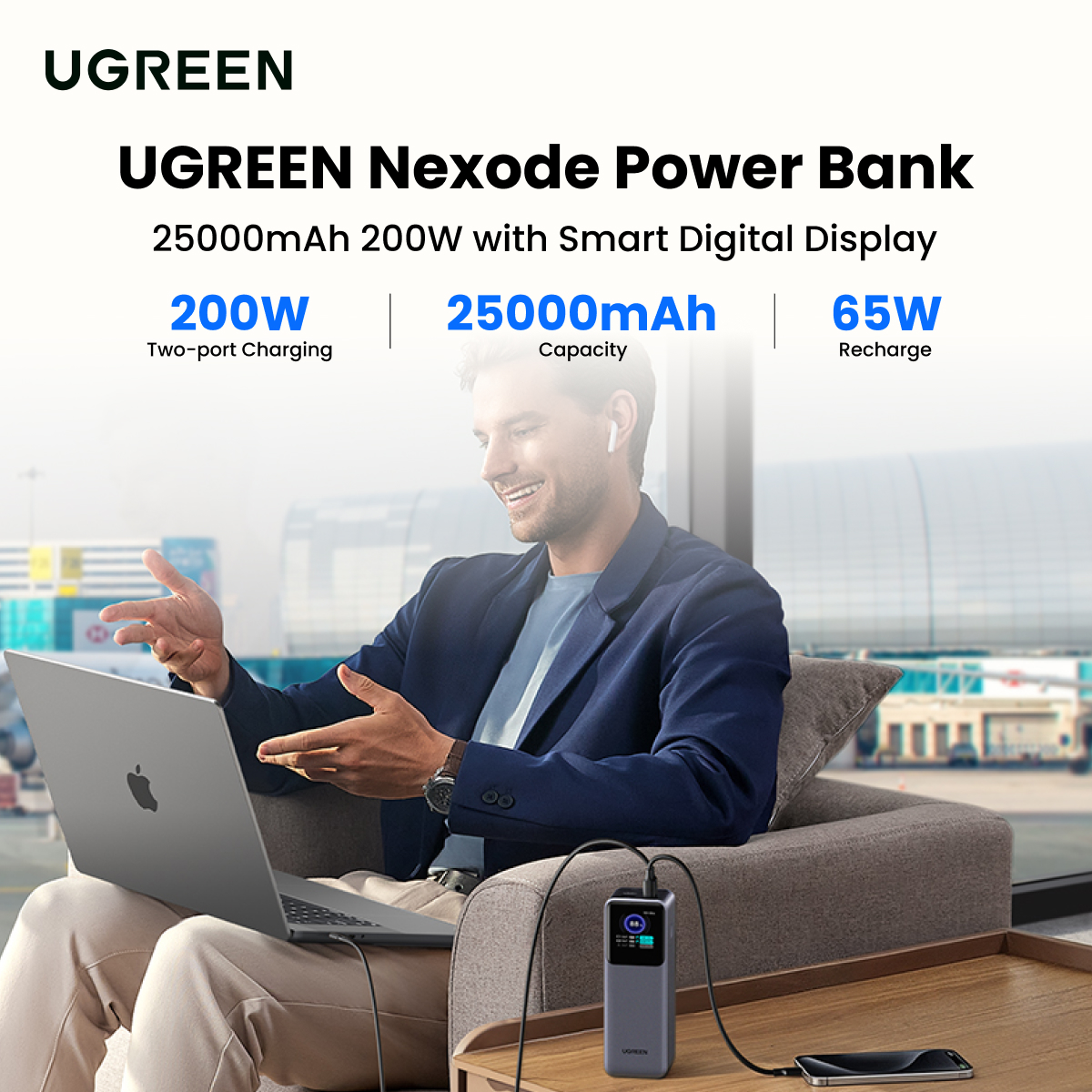 Technology Facebook ad example 20: UGREEN 200W Power Bank - Up to 40% Off