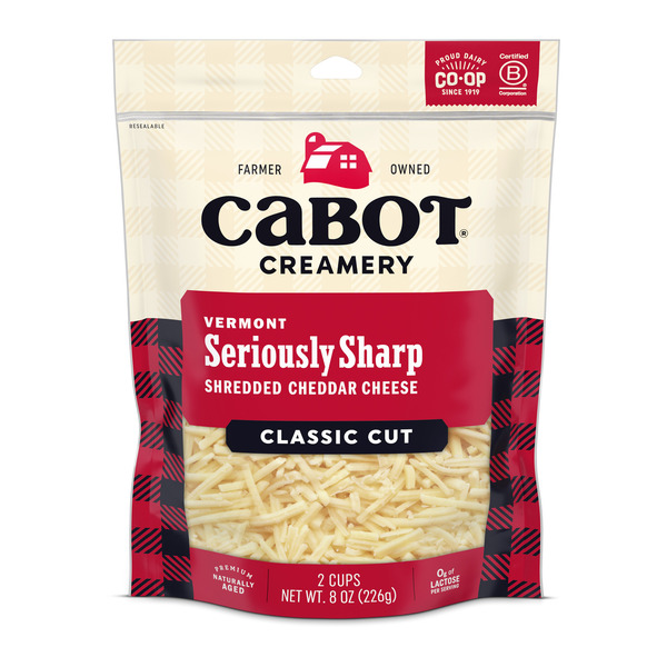 Apps Facebook ad example 29: Cabot Seriously Sharp Shredded Cheddar Cheese, 8 oz