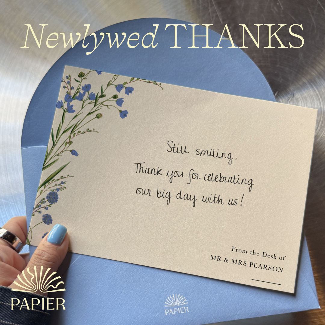 Weddings Facebook ad example 15: Shop Notecards