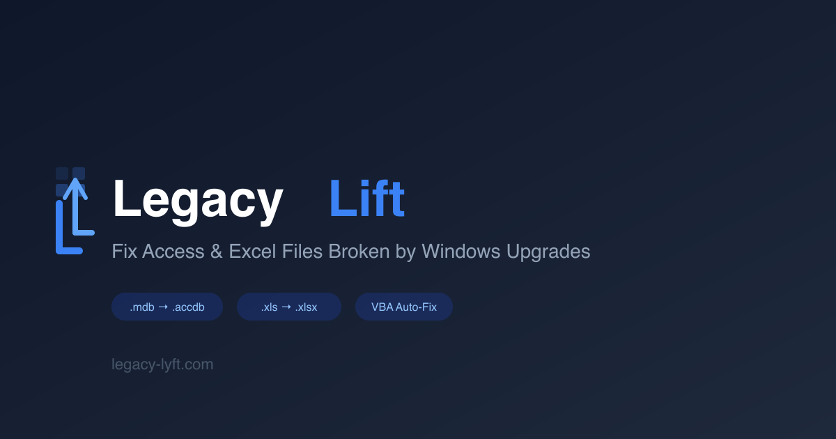 Apps Facebook ad example 42: LegacyLift — Fix Legacy Office Files Broken by Windows Upgrades