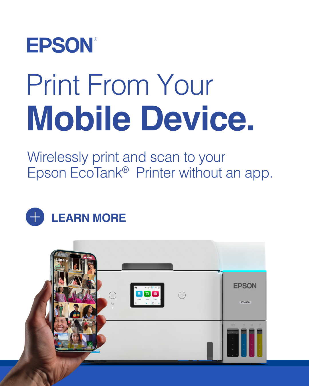 Office Facebook ad example 12: Goodbye Cartridges. Hello Savings.*