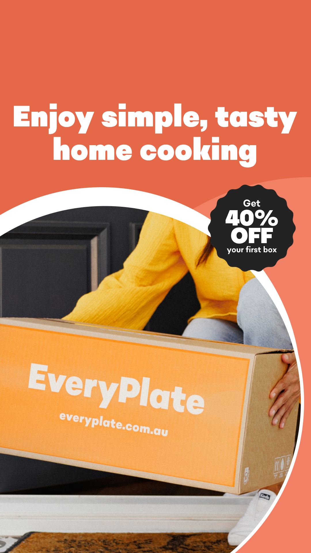 Subscriptions Facebook ad example 30: Get 40% off your first box
