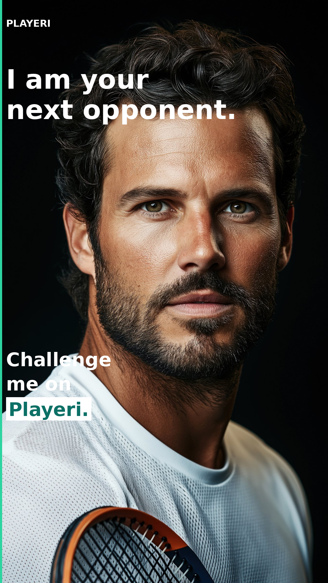 Apps Facebook ad example 4: Tennis. Live. Rated. Competitive. Free.