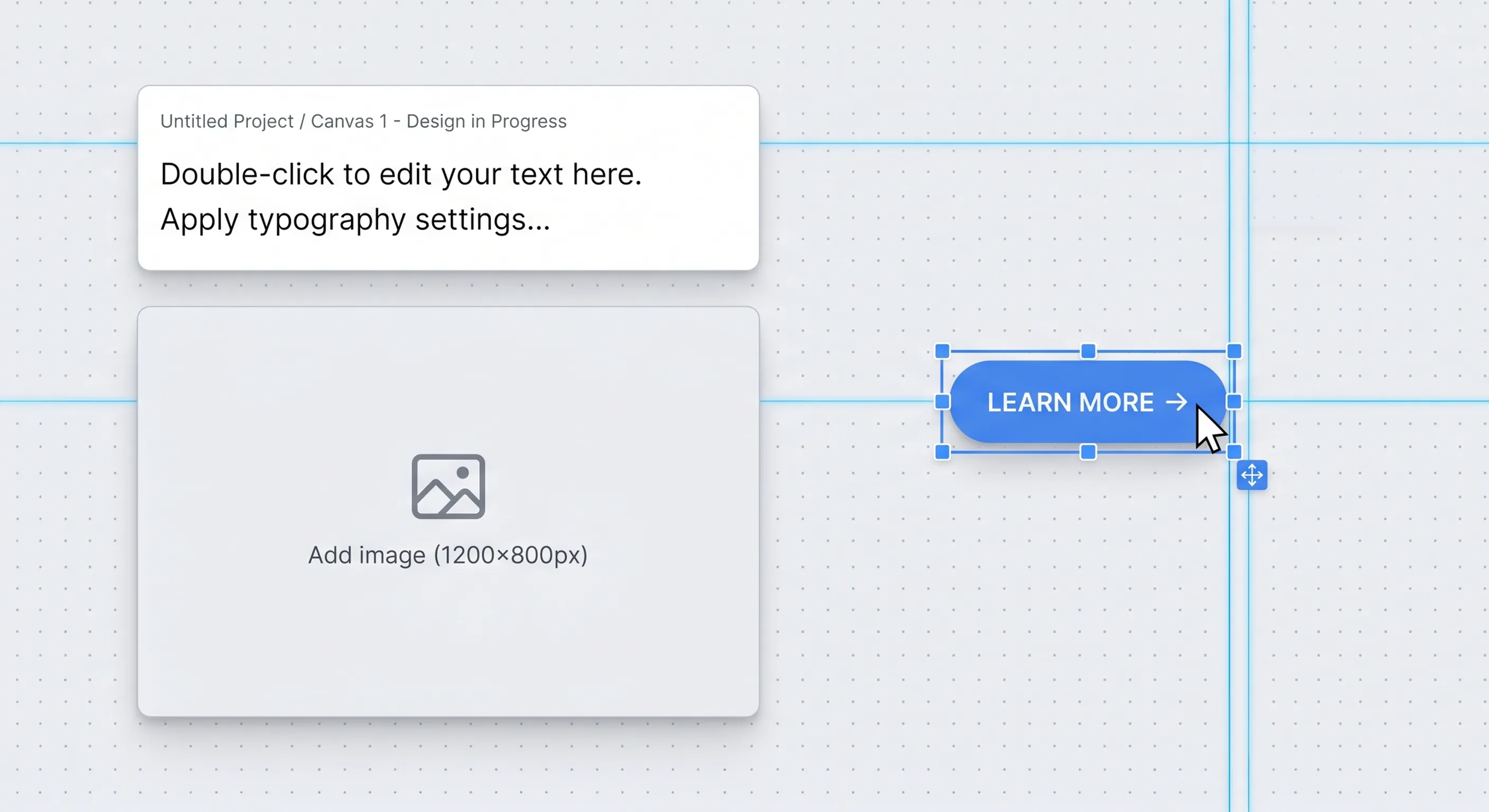Layout drag-and-align ad