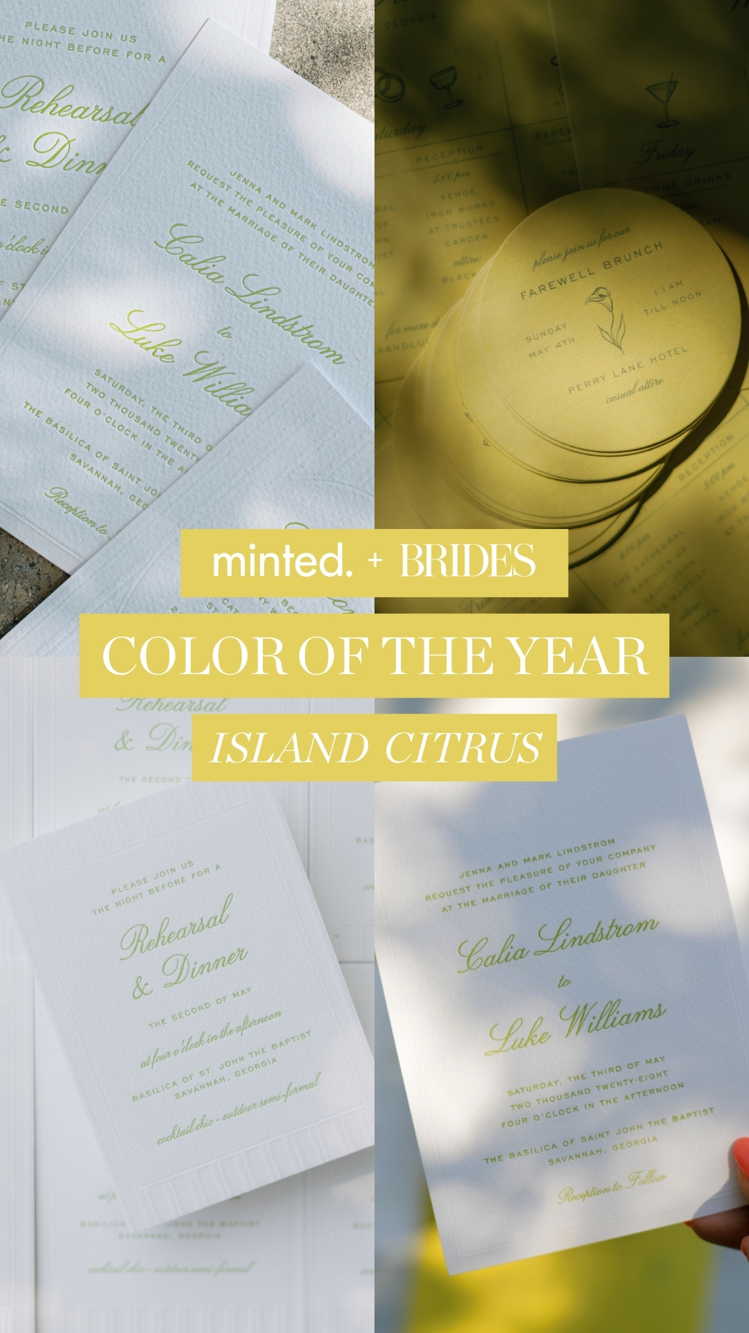 Weddings Facebook ad example 10: Minted + BRIDES® Color of the Year