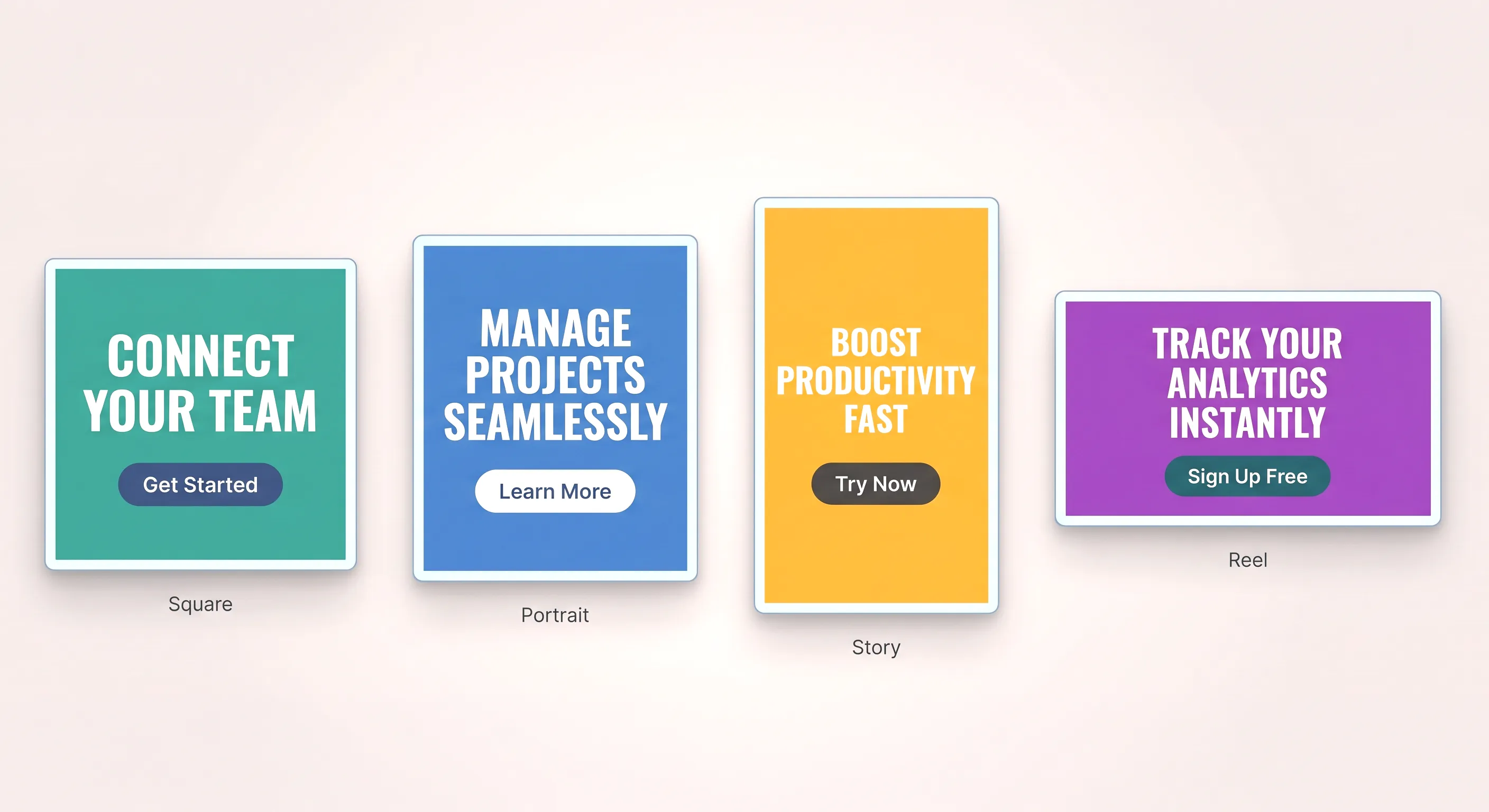 Multi-ratio creative preview