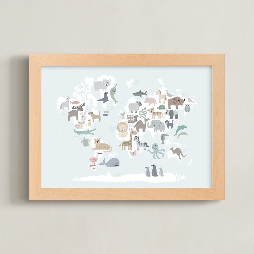 Weddings Facebook ad example 37: Wild World Map - Art Print