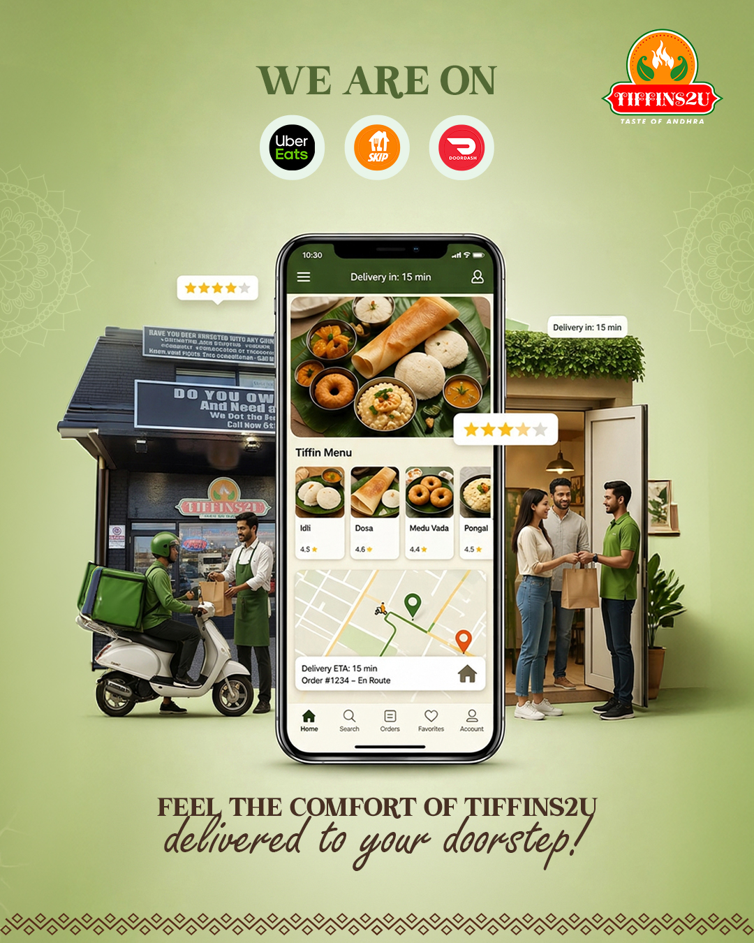 Apps Facebook ad example 35: Order South Indian Food to your Doorstep!