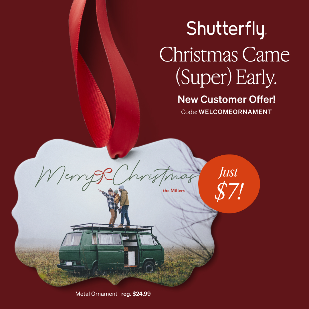 Weddings Facebook ad example 32: $7 Custom Metal Ornament