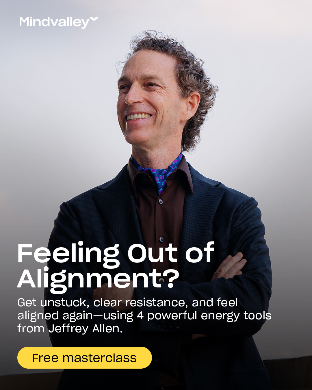 Education Facebook ad example 42: Join Jeffrey Allen's Free Energy Masterclass