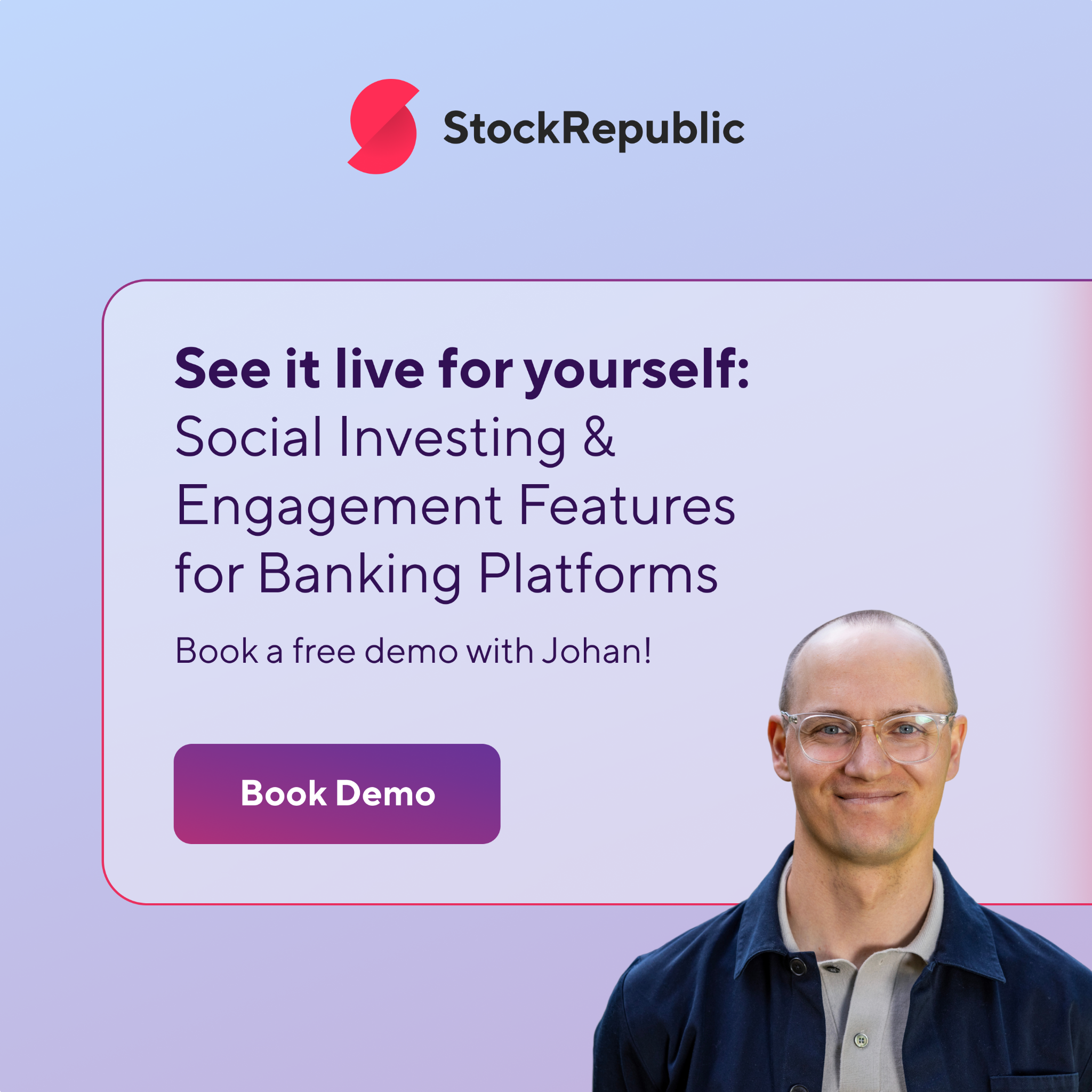 Software Facebook ad example 21: Investment Widgets - SaaS for Banks & Brokerages