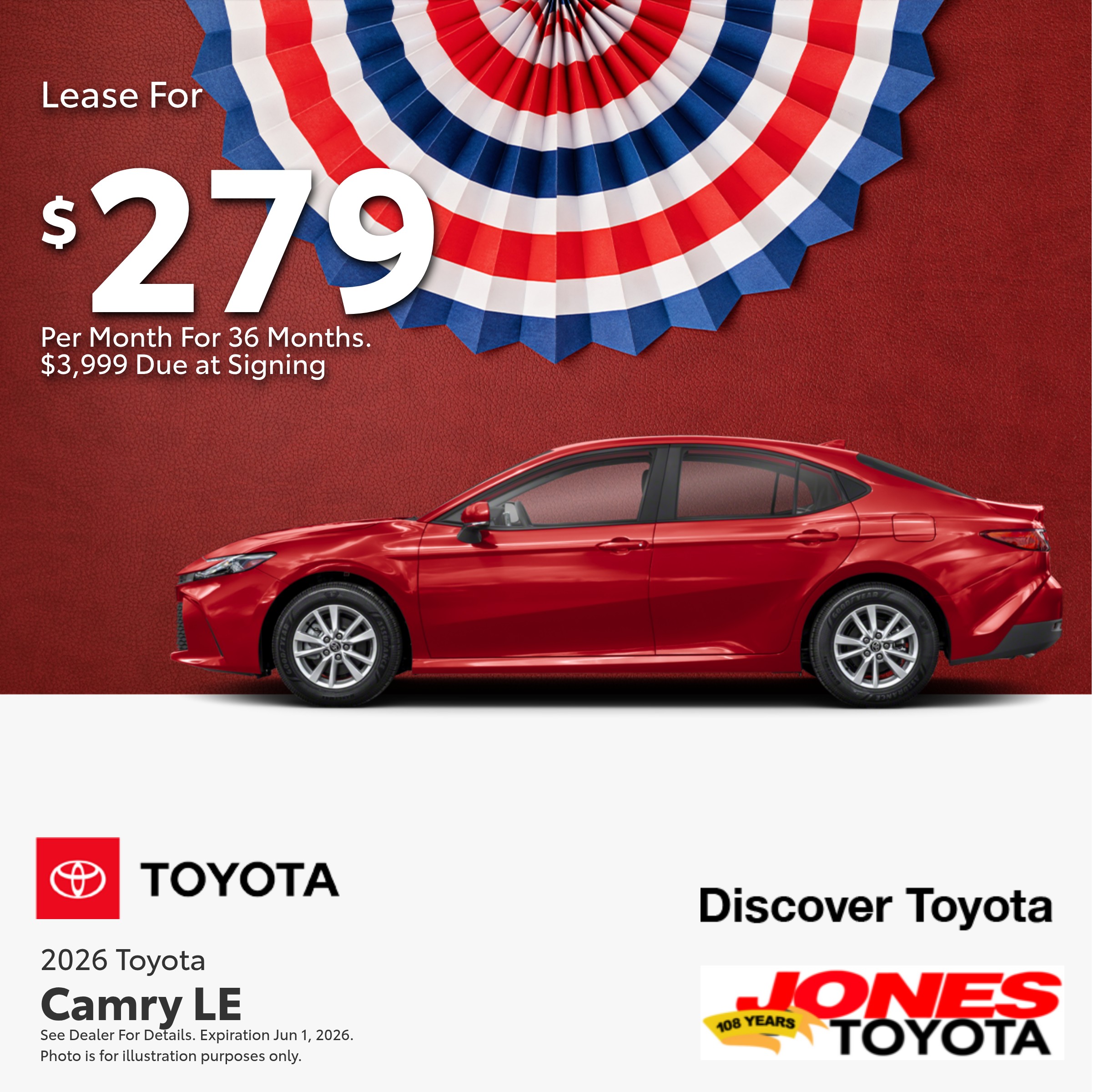 Automotive Facebook ad example 7: 2026 Toyota Camry