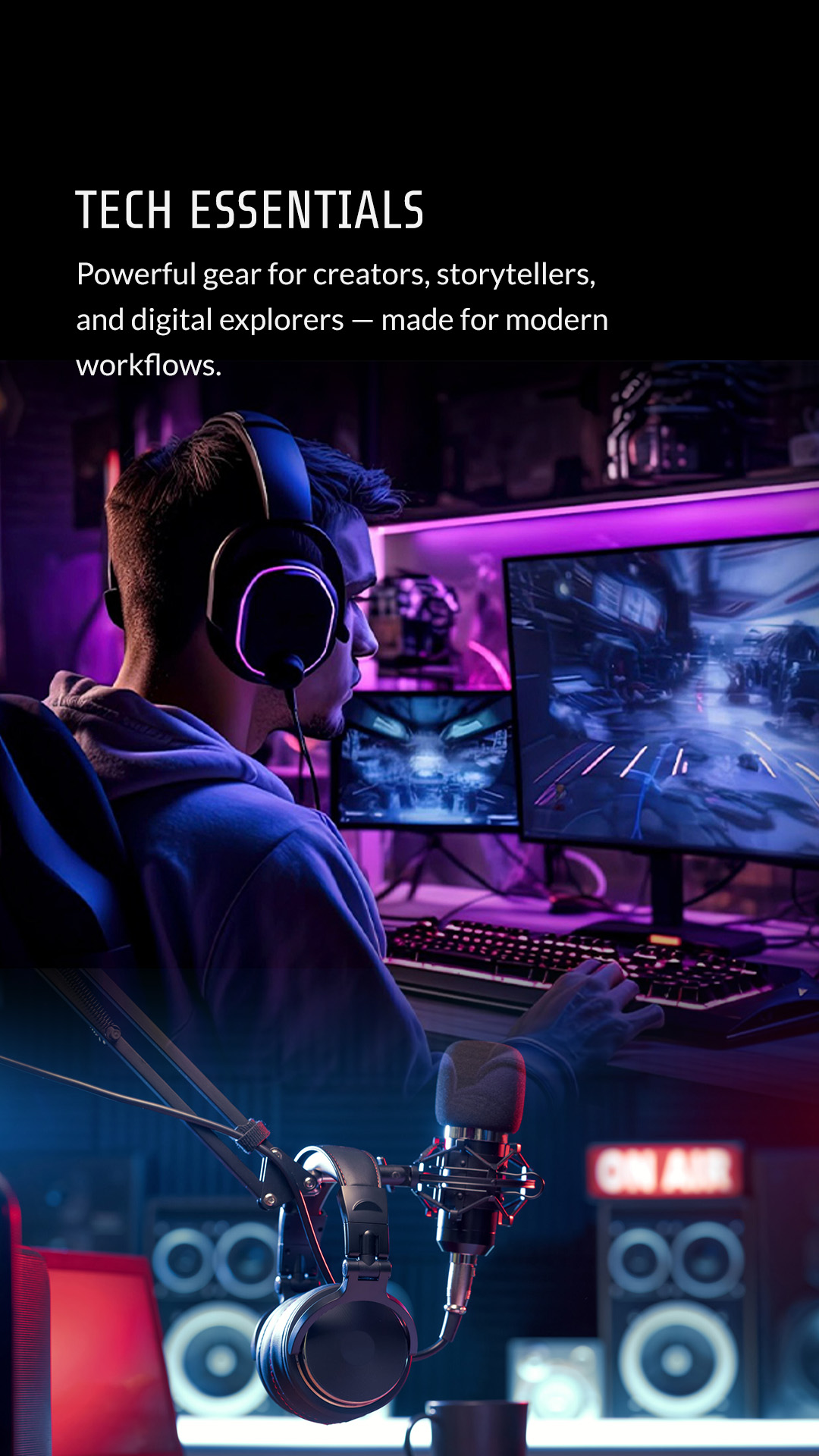 Photography Facebook ad example 35: Tech Essentials - Computers, Audio, Drones & more
