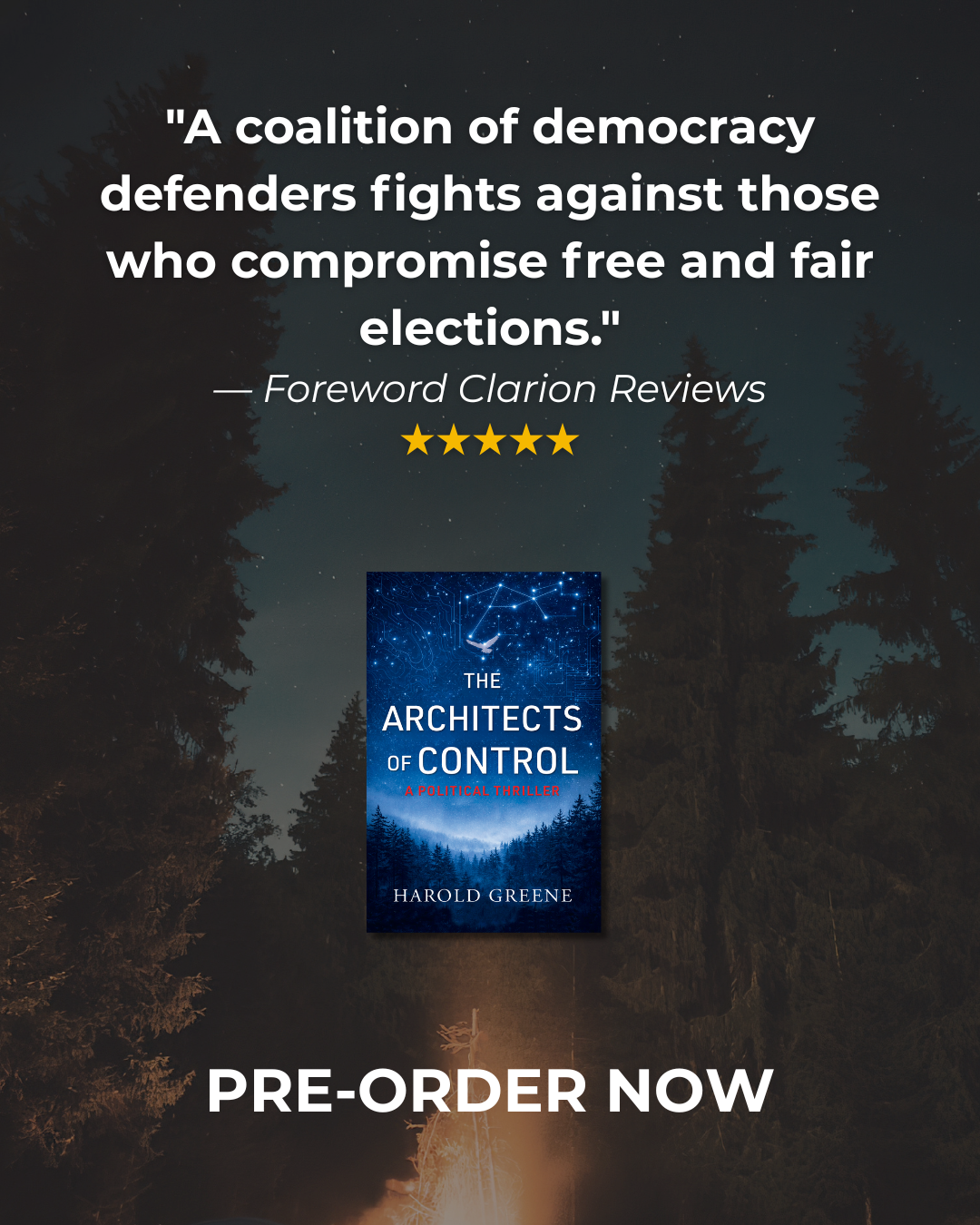 Books Facebook ad example 40: The Architects of Control: A Political Thriller