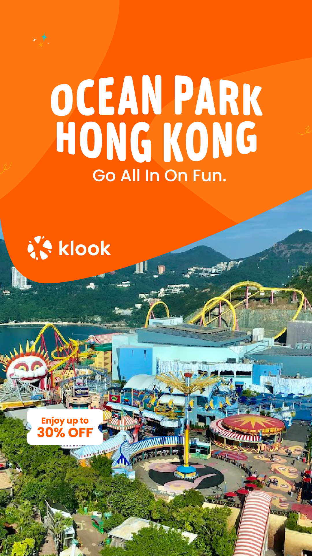 Travel Facebook ad example 5: Ocean Park Fun with Klook