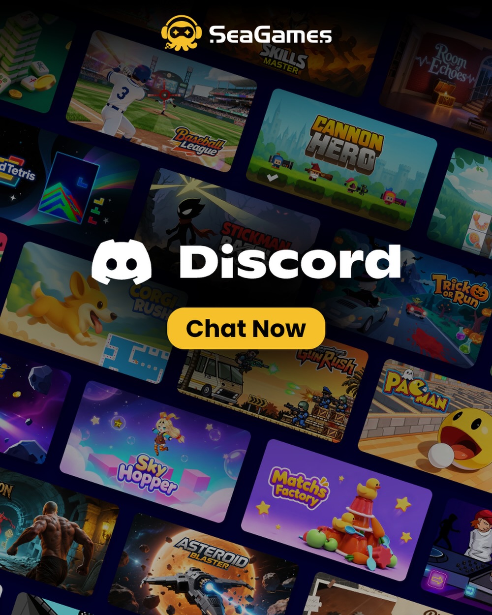 Entertainment Facebook ad example 13: 加入 Discord 服务器 SeaGames.AI！