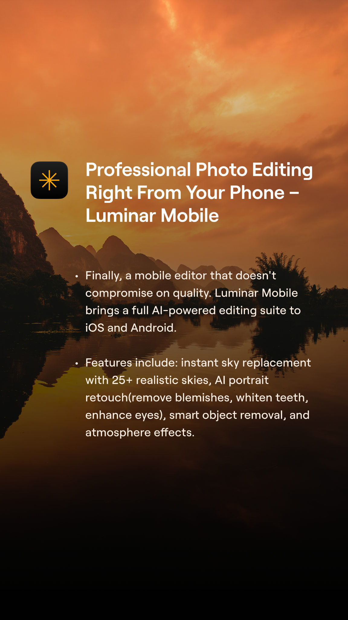 Photography Facebook ad example 7: Edit raw photos on the go