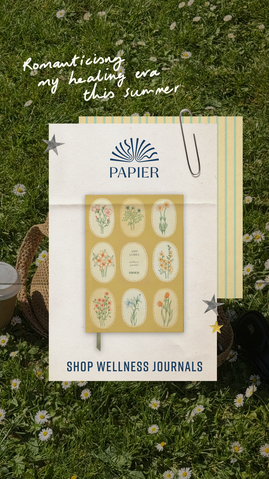 Weddings Facebook ad example 6: Shop wellness journals
