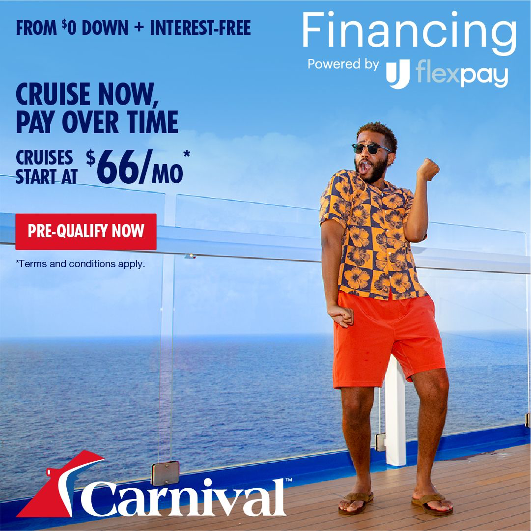 Travel Facebook ad example 39: Cruise Now, Pay Over Time