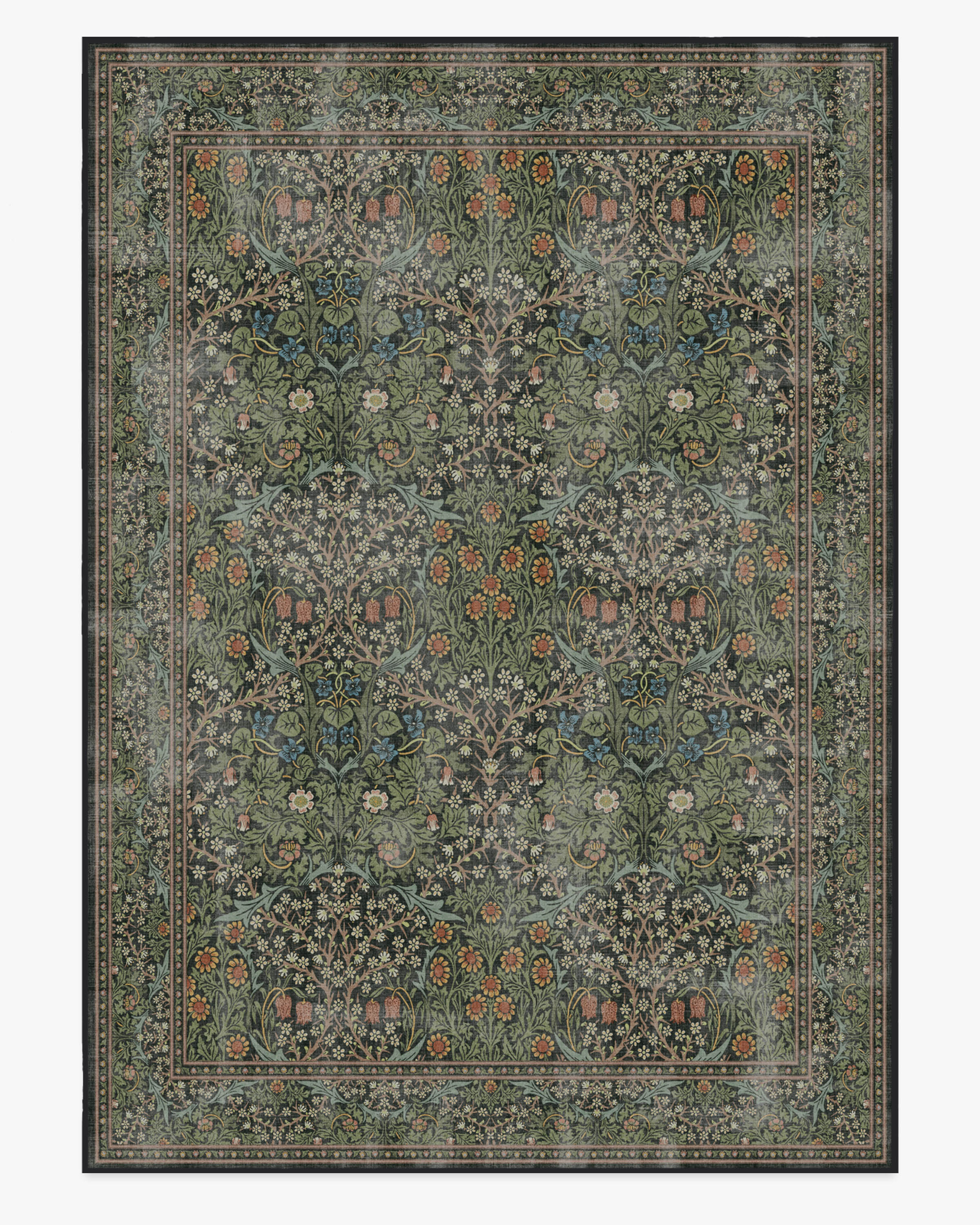 Home Facebook ad example 22: Blackthorn Forest Green Rug by Morris & Co.