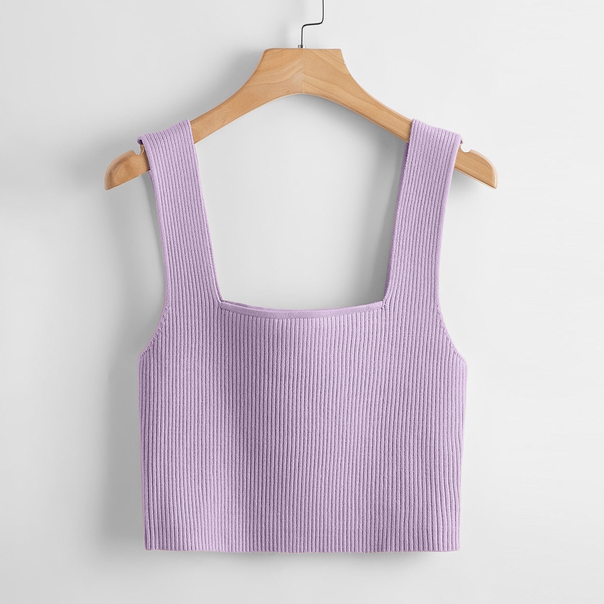 Ecommerce Facebook ad example 47: SHEIN Solid Ribbed Knit Top