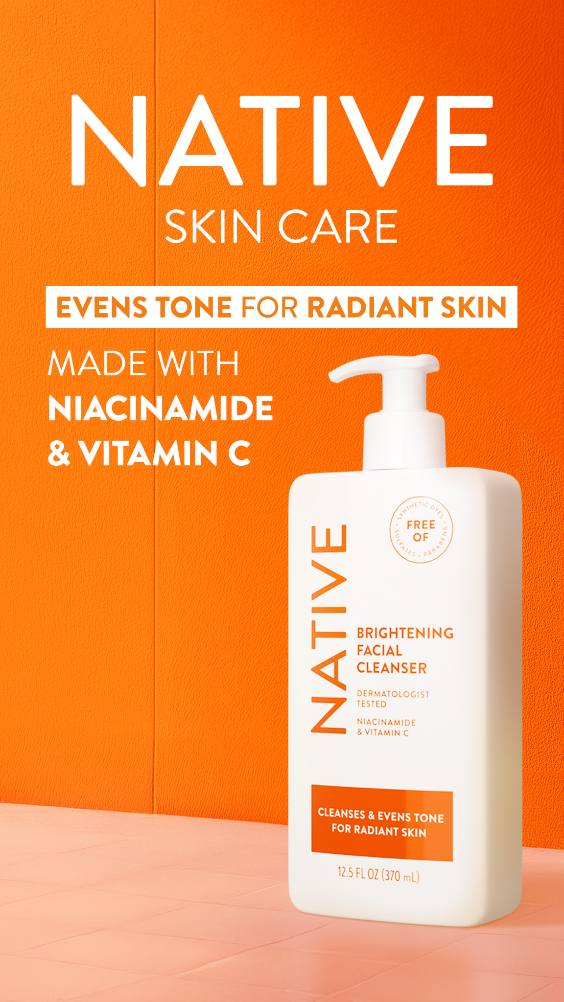Beauty Facebook ad example 43: NEW NATIVE Brightening Cleanser
