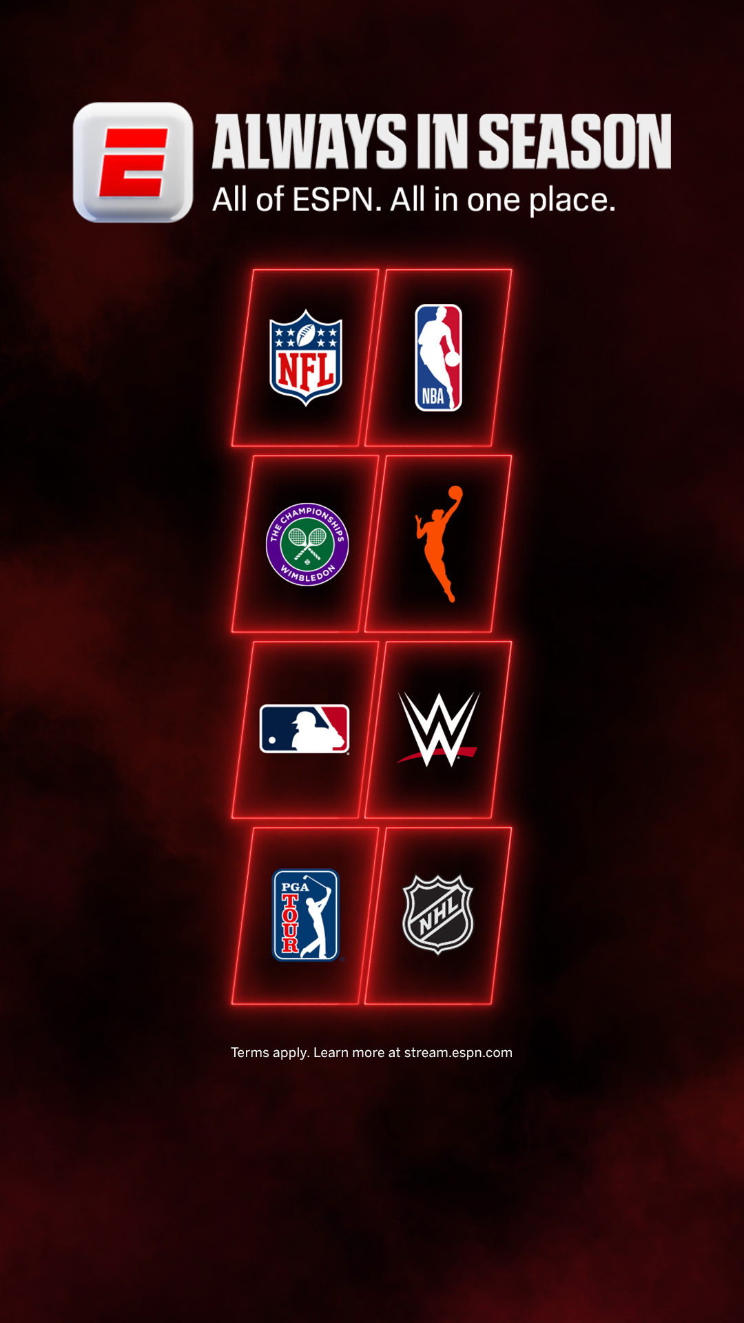 Entertainment Facebook ad example 17: ESPN is Always in Season