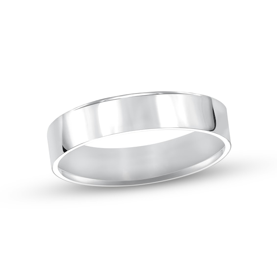 Jewelry Facebook ad example 40: Polished Flat Wedding Band 14K White Gold 5.0mm
