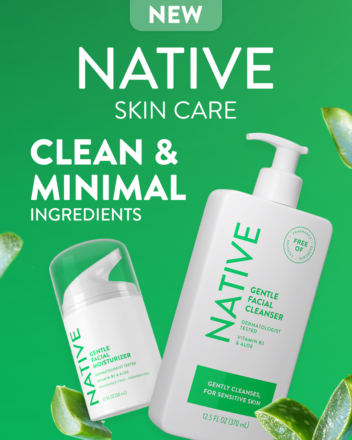 Beauty Facebook ad example 47: New NATIVE Skin Care