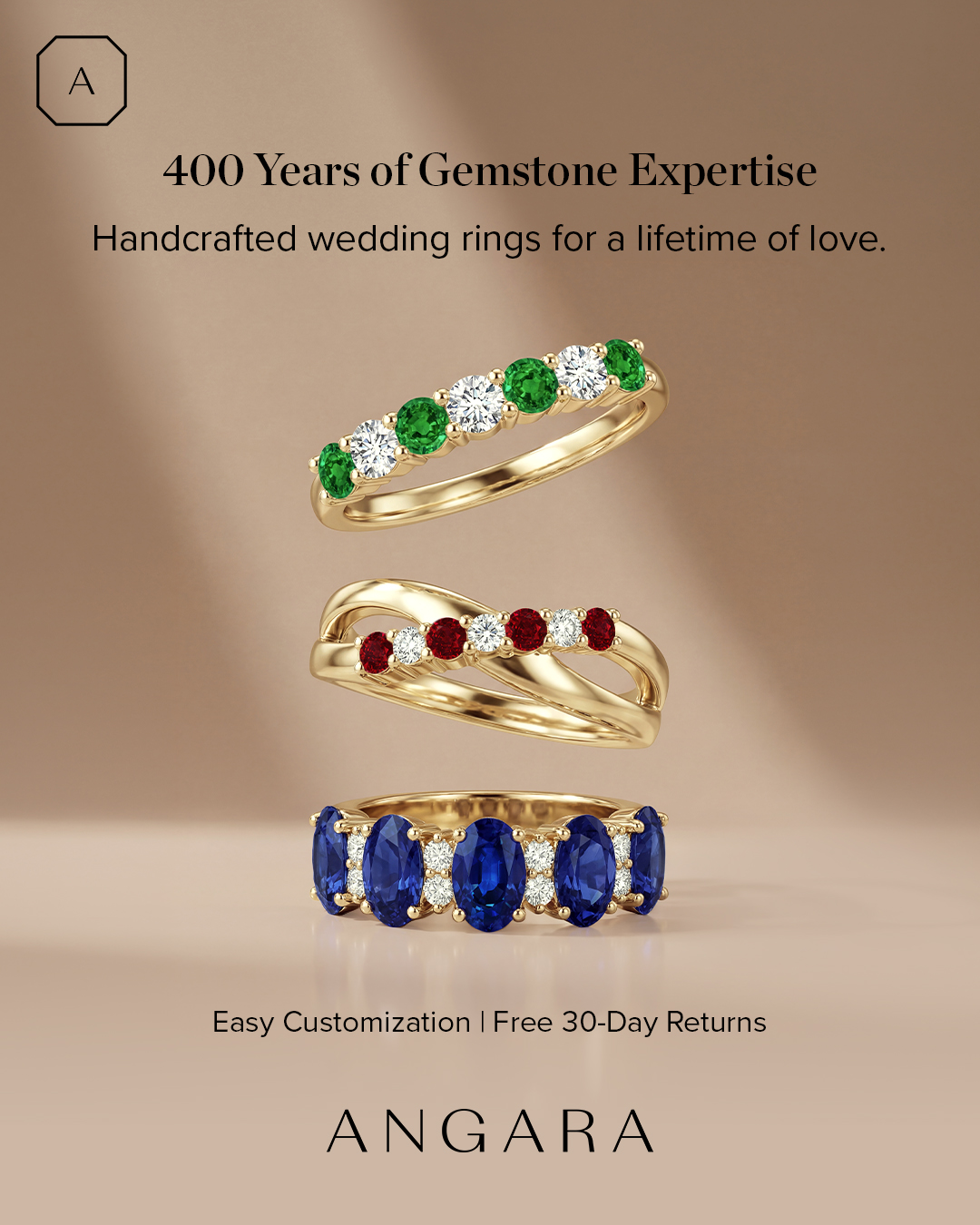 Jewelry Facebook ad example 38: Customize Your Wedding Ring