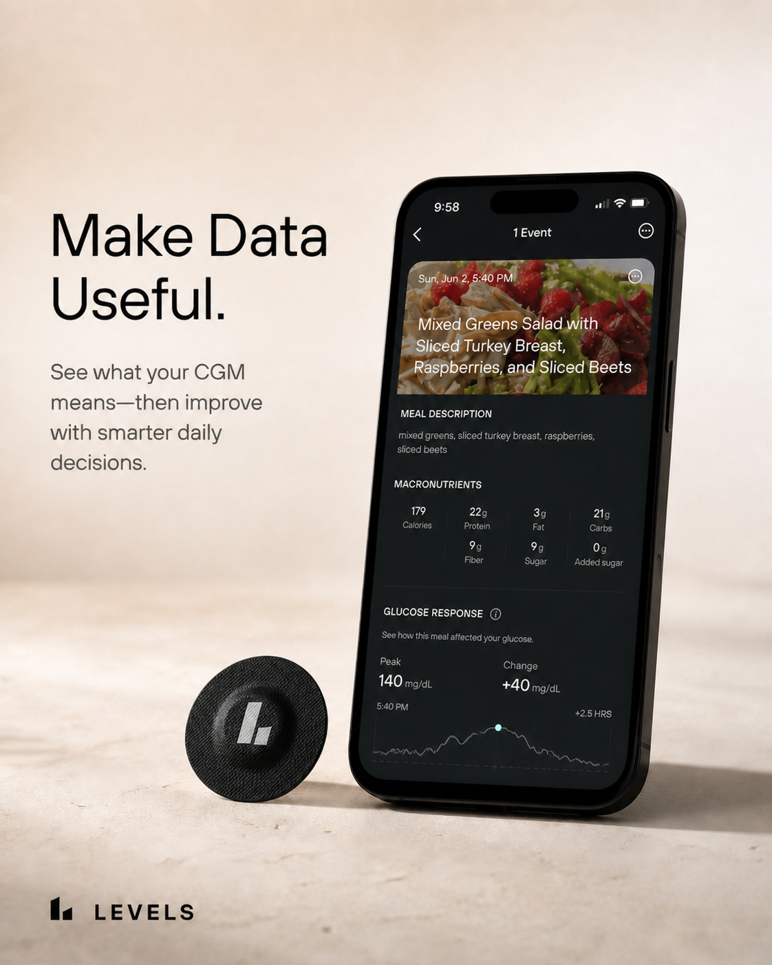 Wellness Facebook ad example 48: Make Data Useful