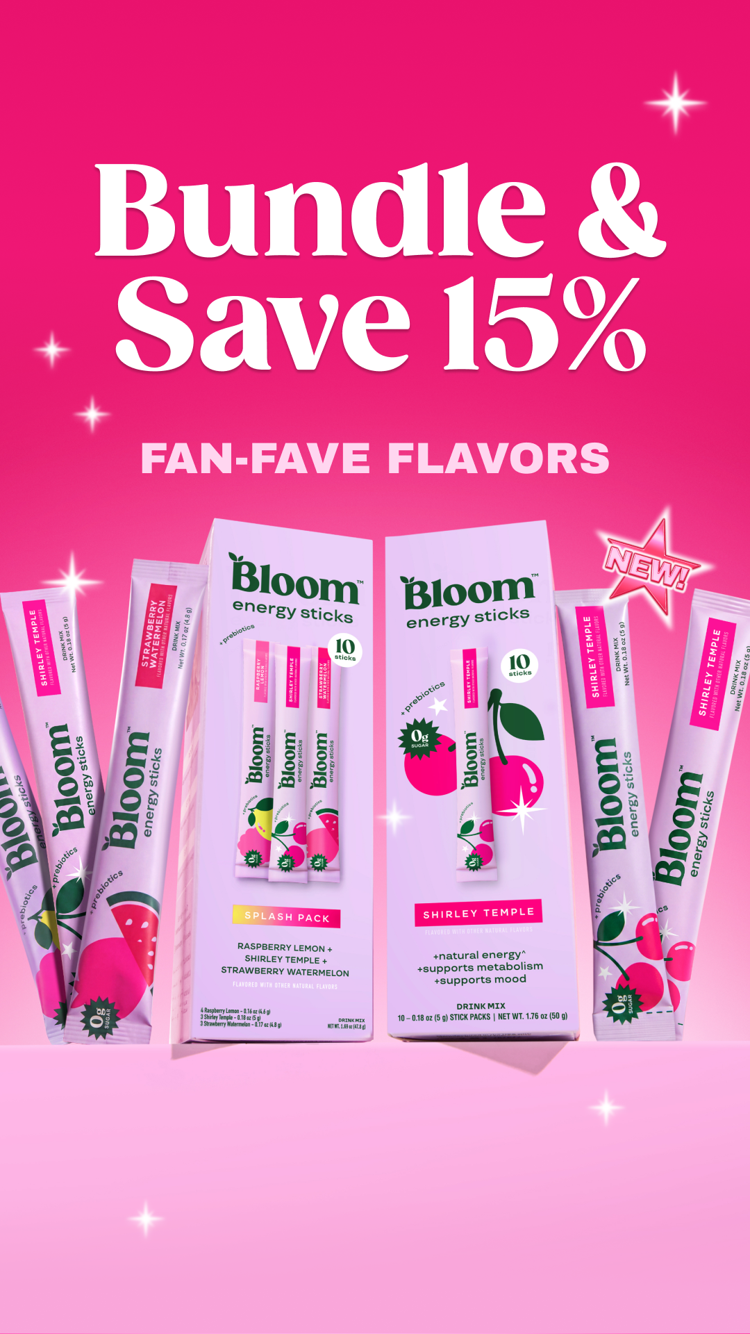Supplements Facebook ad example 31: Bundle and save 15% with NEW Splash Pack Bundle!
