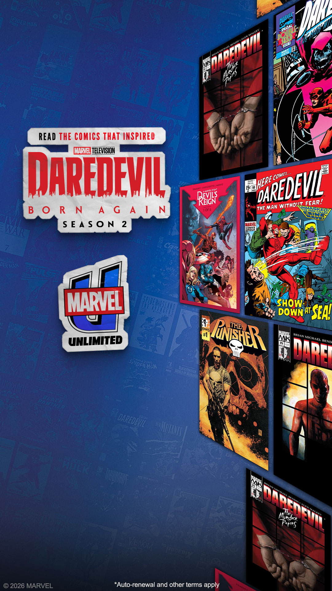 Entertainment Facebook ad example 42: Daredevil Starts Here