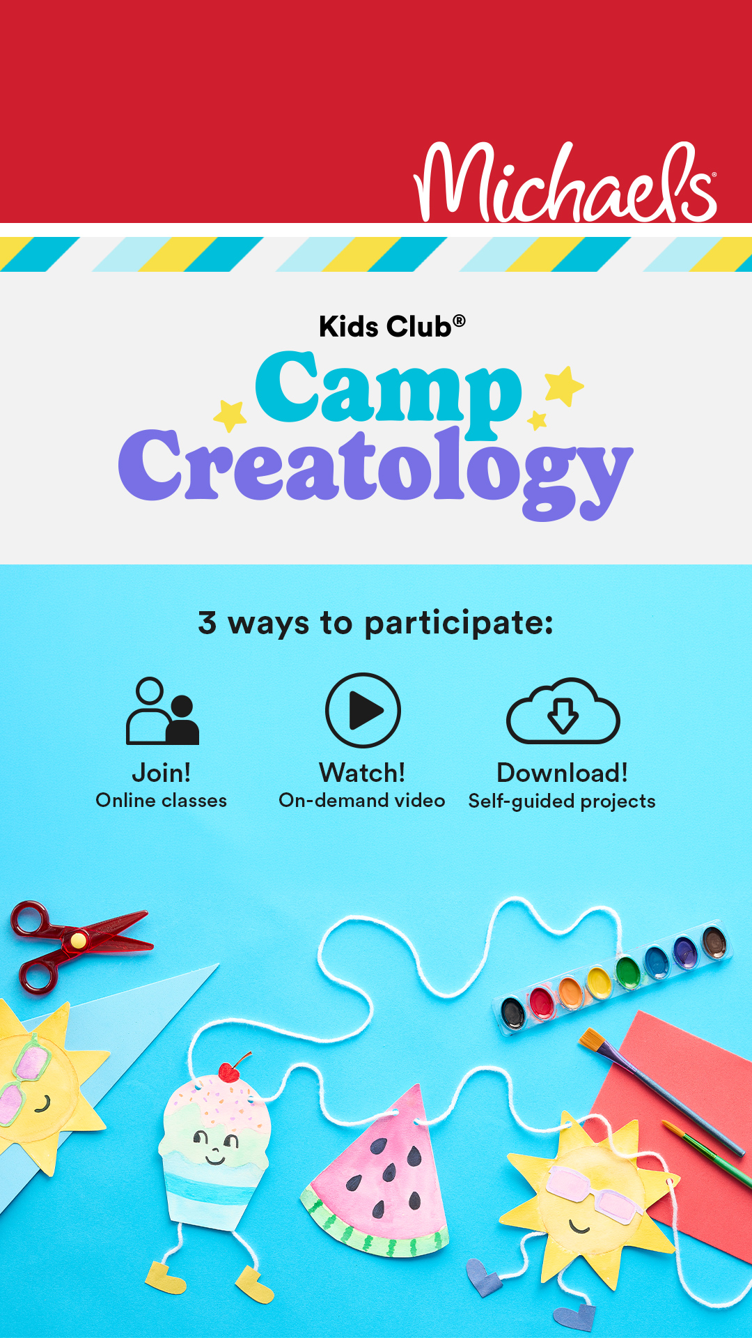 Art & Design Facebook ad example 15: Camp Creatology is here!