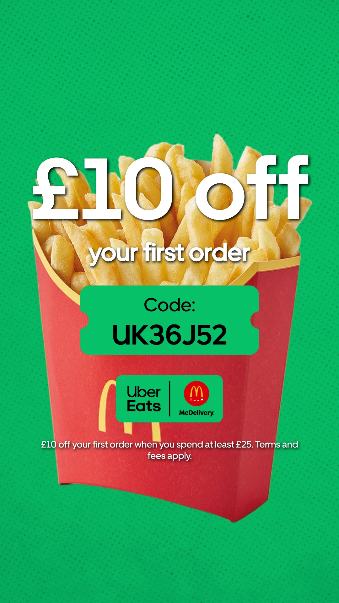 Apps Facebook ad example 44: Get £10 off your first order
