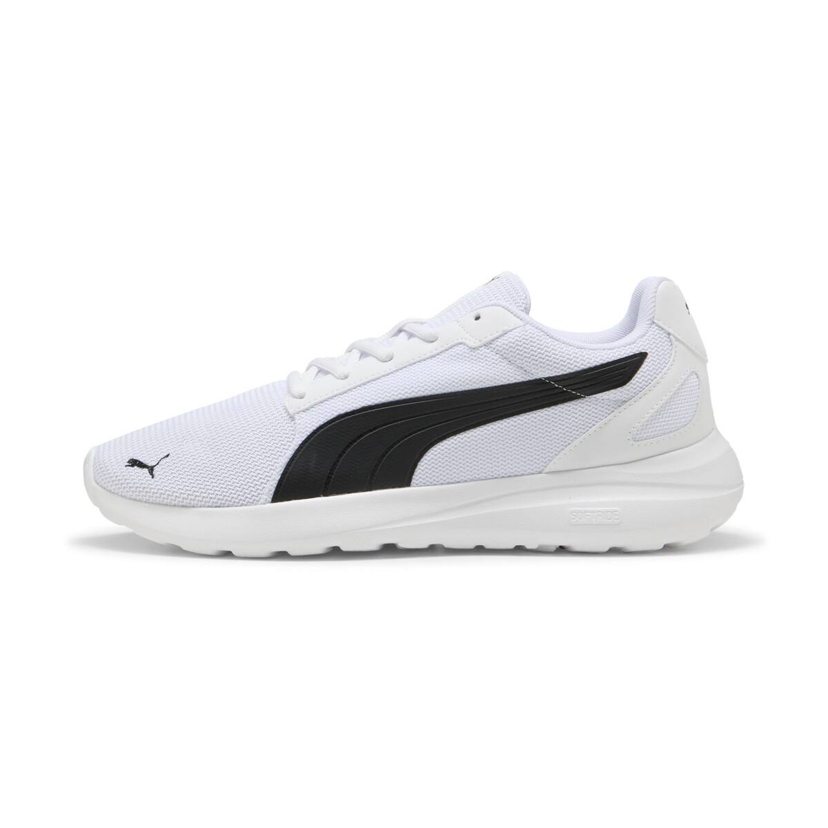Fitness Facebook ad example 21: SOFTRIDE Cosmic Sneakers Unisex in White/Black by PUMA, UK 9
