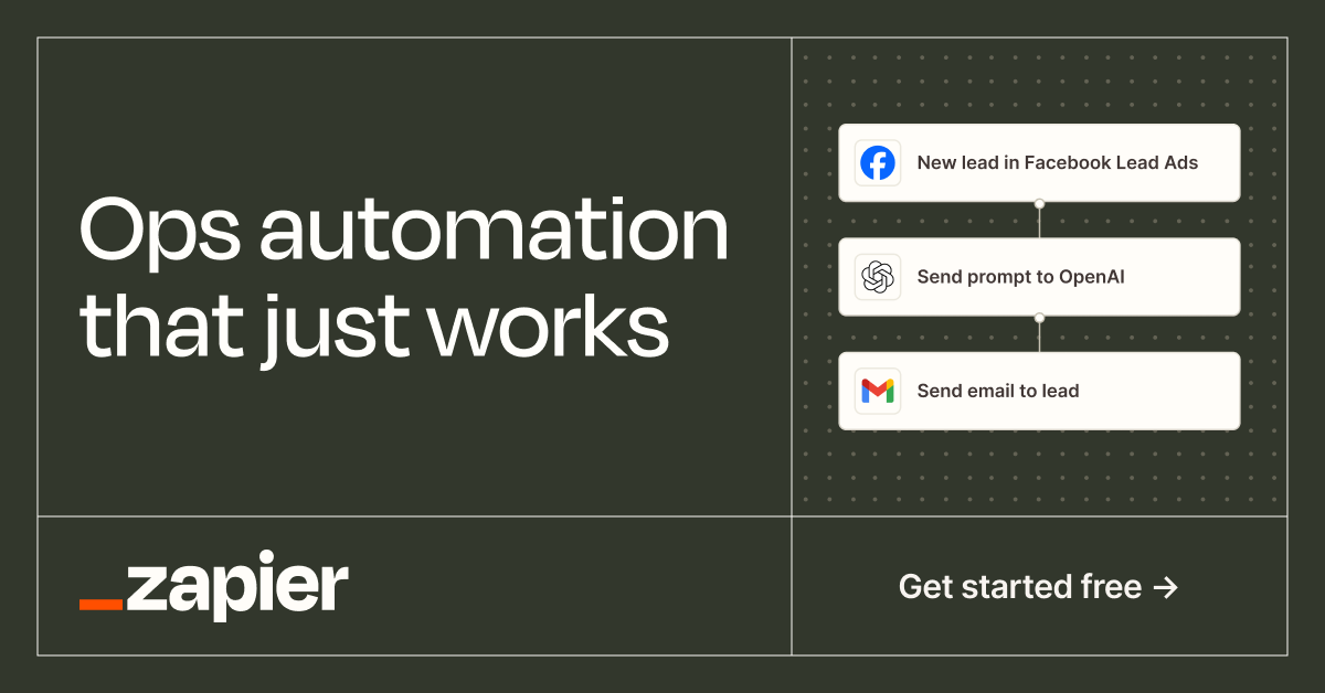 Software Facebook ad example 6: Get started free