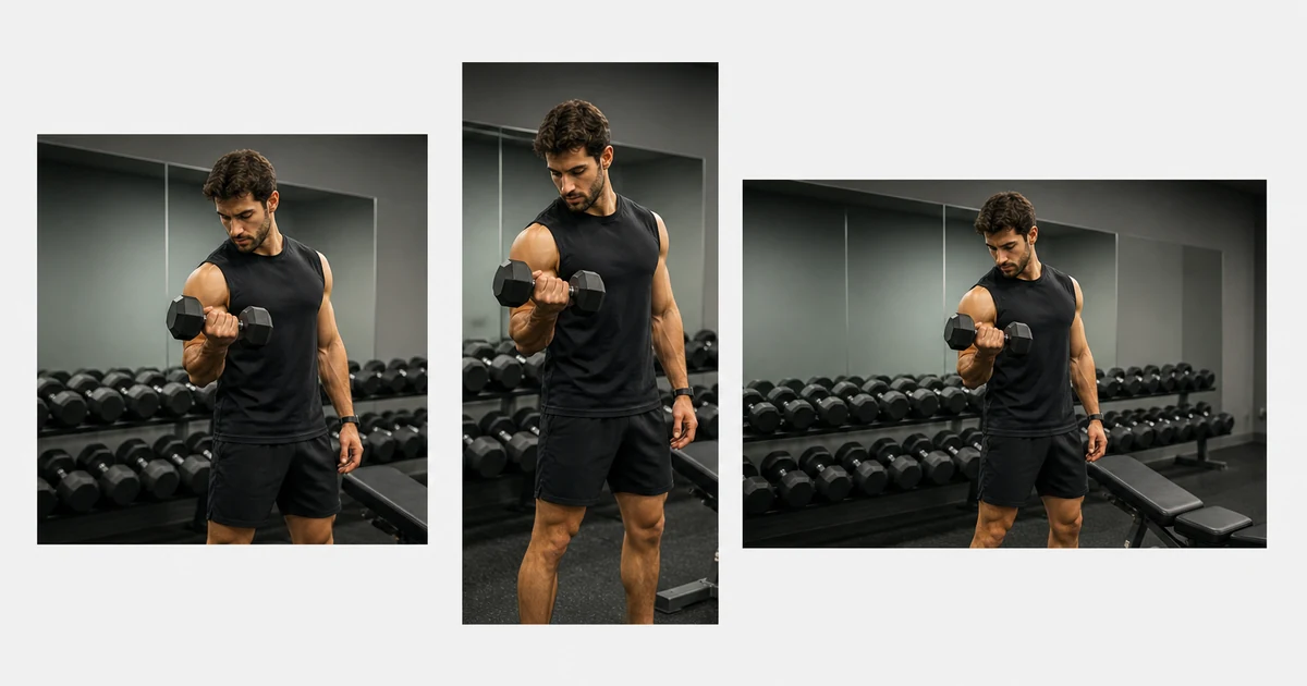 The corrected gym training-room photo resized into three ad formats: Facebook feed, Story, and Display banner