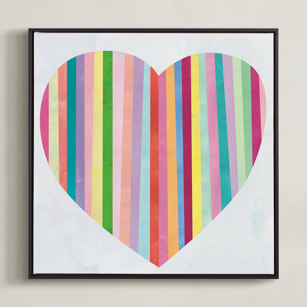 Weddings Facebook ad example 29: Heart Stripes - Art Print