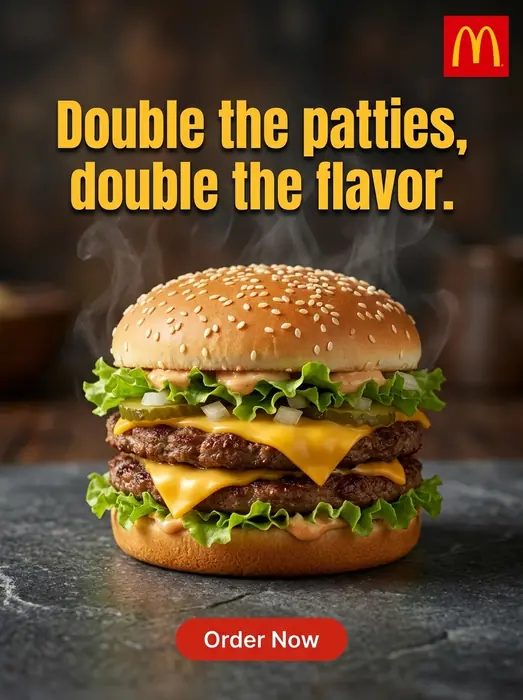 Competitor ad — McDonald's food