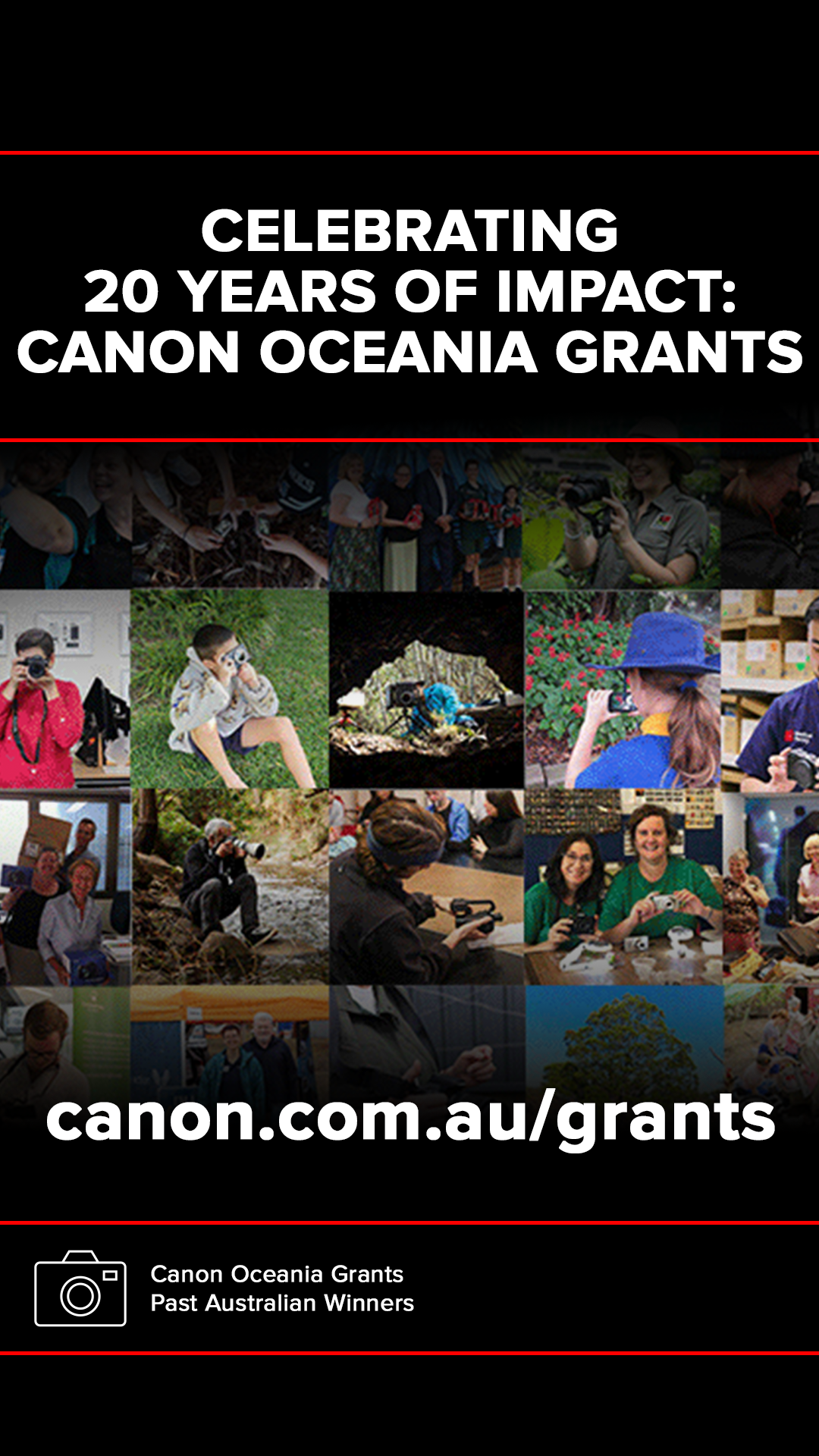 Photography Facebook ad example 34: 2026 Canon Oceania Grants